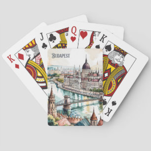 Boedapest Hongarije Parlement Donau Skyline Pokerkaarten