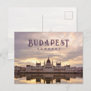 Boedapest Hongarije parlement landschap reis foto Briefkaart