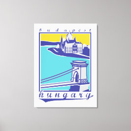 Boedapest, Hongarije, poster Canvas Afdruk