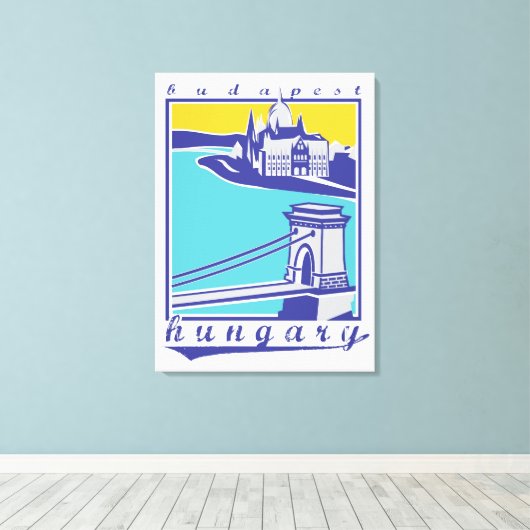 Boedapest, Hongarije, poster Canvas Afdruk (Insitu (Houten vloer))