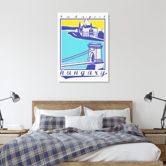 Boedapest, Hongarije, poster Canvas Afdruk (Insitu (Slaapkamer))