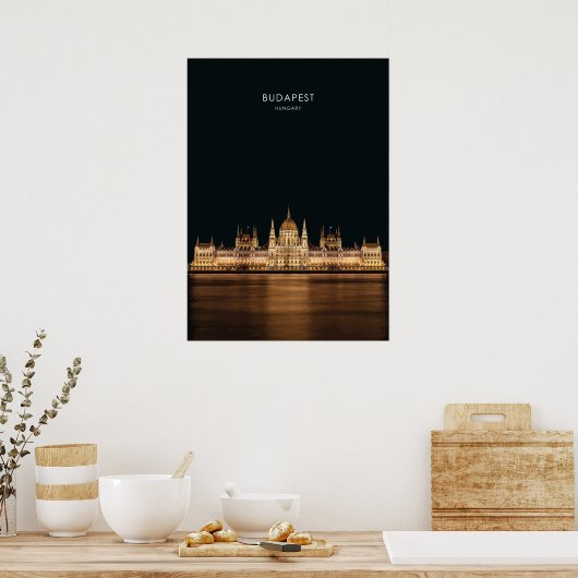 Boedapest, Hongarije Reisbaan Poster (Keuken)