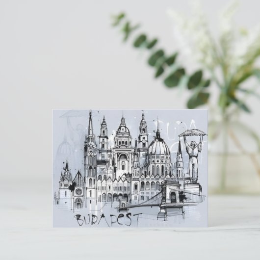 Boedapest Hongarije Reiskunst souvenir Briefkaart (Staand voorkant)