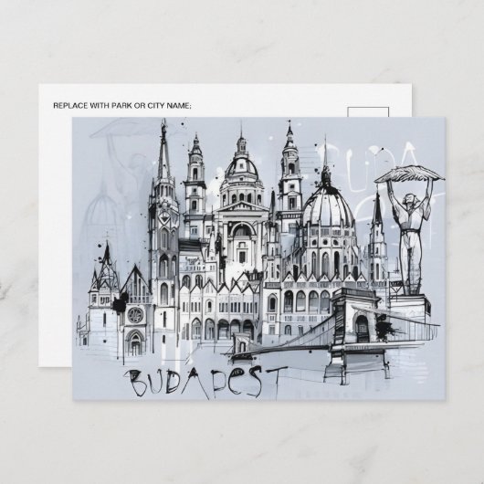 Boedapest Hongarije Reiskunst souvenir Briefkaart (Voorkant / Achterkant)