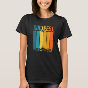Boedapest Hongarije Retro Vintage Zonsondergang Si T-shirt