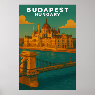 Boedapest, Hongarije Rivier Architectuur Reizen Poster