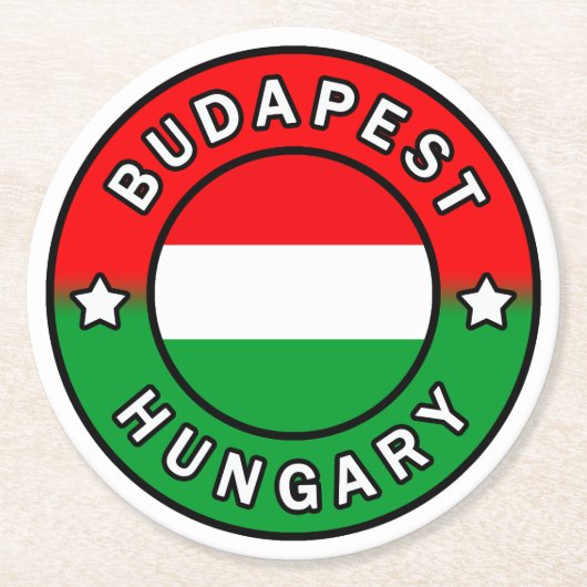 Boedapest Hongarije Ronde Kartonnen Onderzetter (Voorkant)