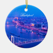 Boedapest Hongarije 's nachts Keramisch Ornament (Voorkant)