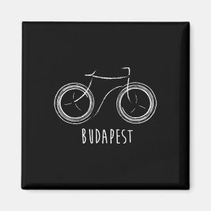 Boedapest Hongarije Schattige Vintage Retro Fiets  Magneet