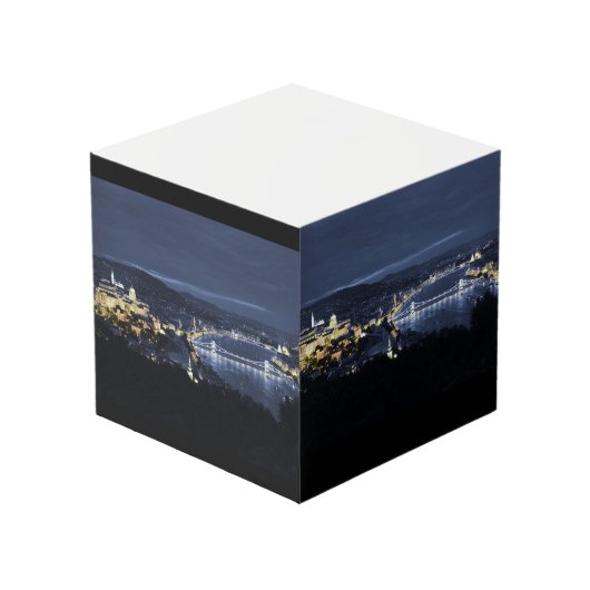 Boedapest Hongarije Schilderachtig Souvenir Note C Kubus (Achter hoekig)