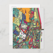 Boedapest, Hongarije | Stadskaart Briefkaart (Voorkant / Achterkant)