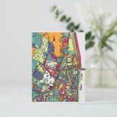 Boedapest, Hongarije | Stadskaart Briefkaart (Staand voorkant)