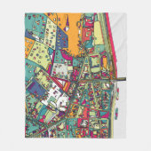 Boedapest, Hongarije | Stadskaart Fleece Deken (Voorkant)