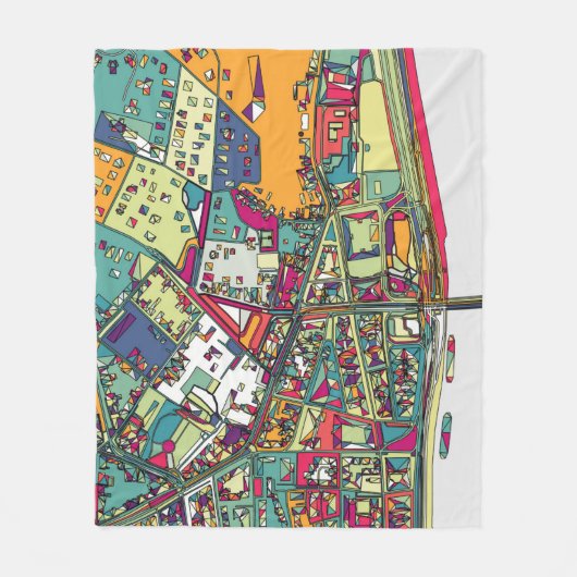 Boedapest, Hongarije | Stadskaart Fleece Deken (Voorkant)