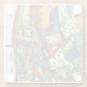 Boedapest, Hongarije | Stadskaart Glazen Onderzetter (Achterkant)