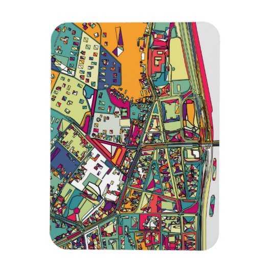 Boedapest, Hongarije | Stadskaart Magneet (Verticaal)