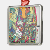 Boedapest, Hongarije | Stadskaart Metalen Ornament (Links)