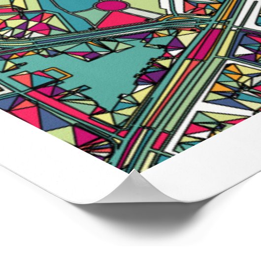 Boedapest, Hongarije | Stadskaart Poster (Hoek)