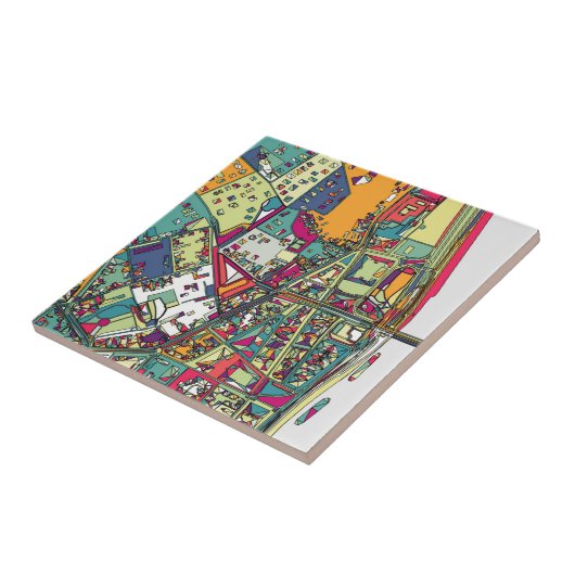 Boedapest, Hongarije | Stadskaart Tegeltje (Zijkant)