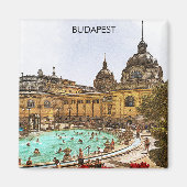 Boedapest Hongarije Széchenyi Thermische baden Magneet (Voorkant)
