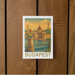  Boedapest Hongarije Travel Art Print Briefkaart