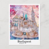 Boedapest Hongarije Travel Waterverf Hand getekend Briefkaart (Voorkant)