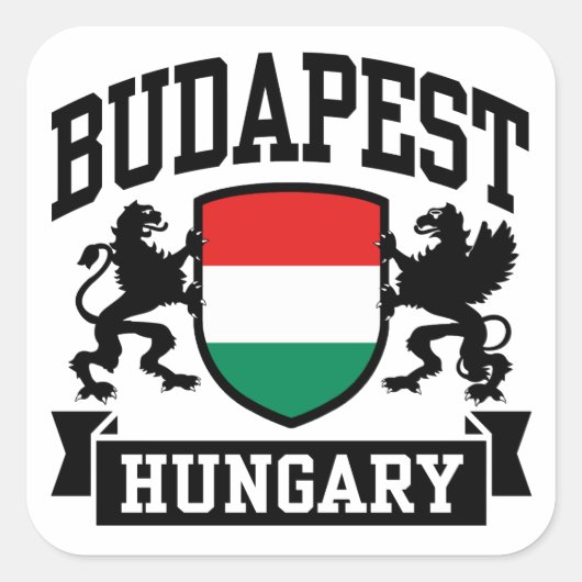 Boedapest Hongarije Vierkante Sticker (Voorkant)