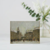 Boedapest in de sneeuw briefkaart (Staand voorkant)