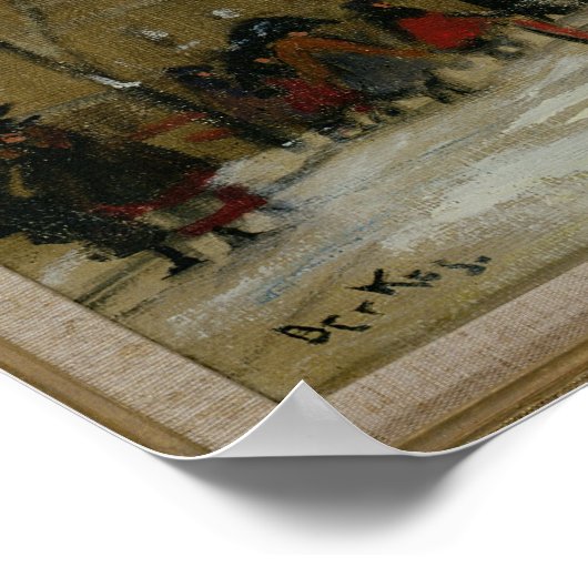 Boedapest in de sneeuw poster (Hoek)