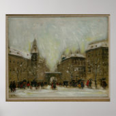 Boedapest in de sneeuw poster (Voorkant)