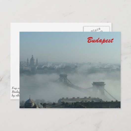 Boedapest in de winter briefkaart (Voorkant / Achterkant)