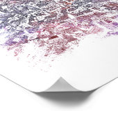 Boedapest - kaart met het Uitzicht van vogelpest ( Poster (Hoek)