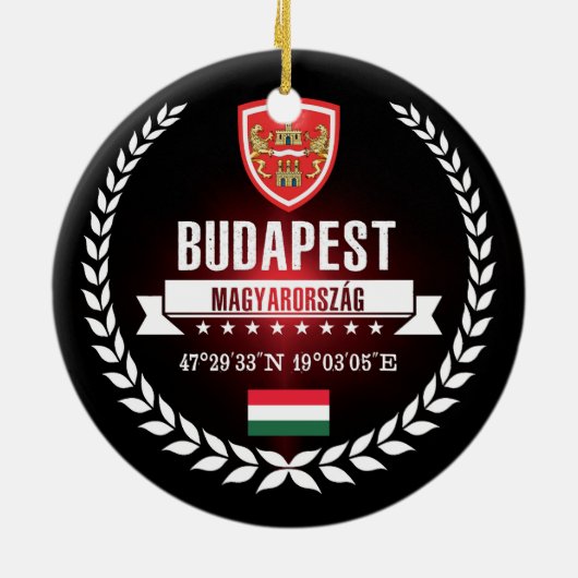 Boedapest Keramisch Ornament (Achterkant)