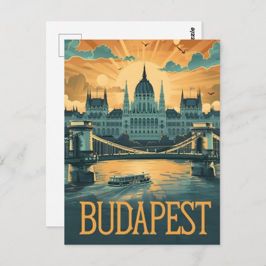 Boedapest Kunst Briefkaart (Voorkant / Achterkant)