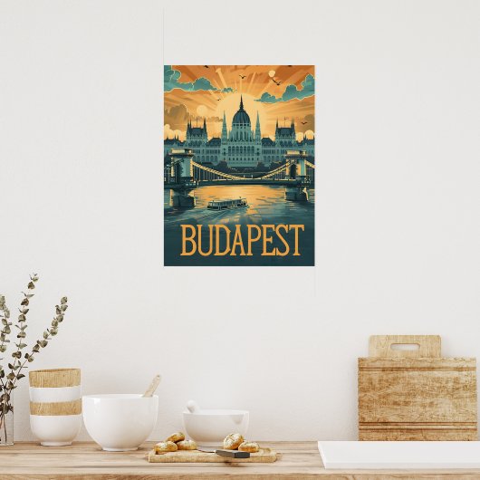 Boedapest  Kunst Poster (Keuken)