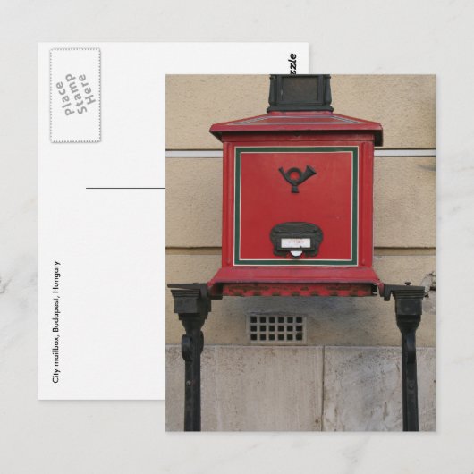 Boedapest-mailbox Briefkaart (Voorkant / Achterkant)