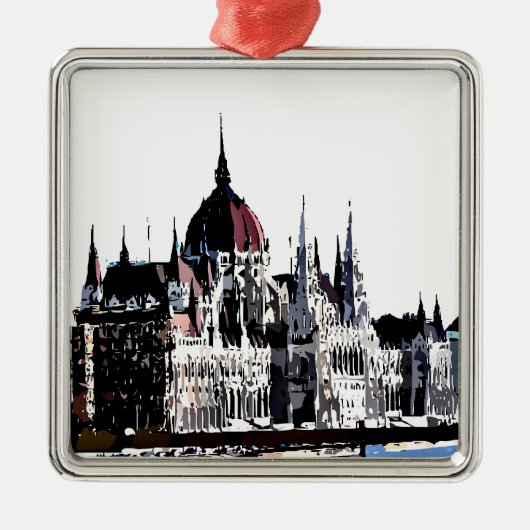 Boedapest Metalen Ornament (Voorkant)