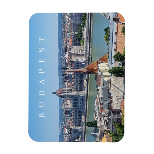 Boedapest panoramisch uitzicht koelkastmagneet magneet (Verticaal)