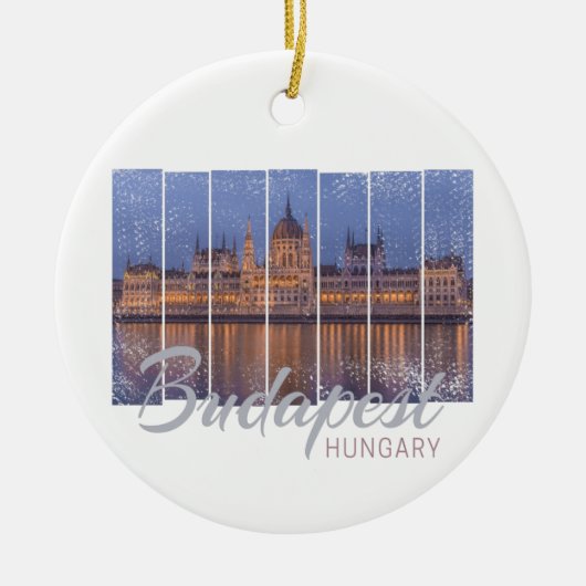 Boedapest Parlement Hongarije Panorama Keramisch Ornament (Voorkant)