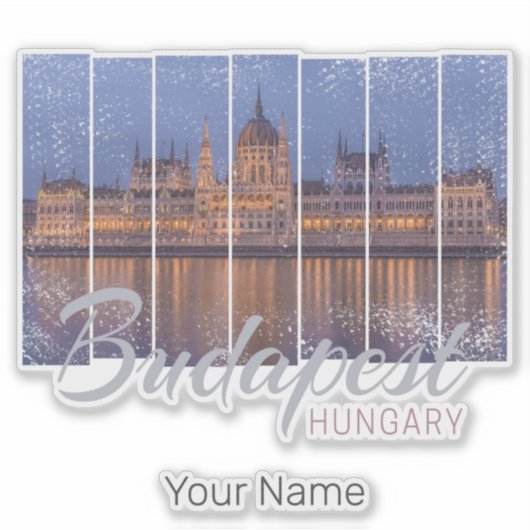 Boedapest Parlement Hongarije  Panorama Sticker (Voorkant)