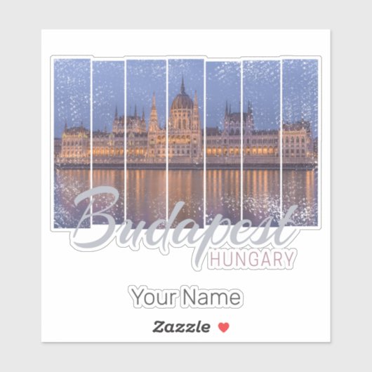 Boedapest Parlement Hongarije  Panorama Sticker (Vel)