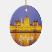 Boedapest Parliament Panorama Hungary Holiday Keramisch Ornament (Rechts)