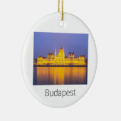 Boedapest Parliament Panorama Hungary Holiday Keramisch Ornament (Rechts)
