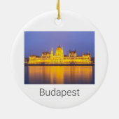 Boedapest Parliament Panorama Hungary Holiday Keramisch Ornament (Achterkant)
