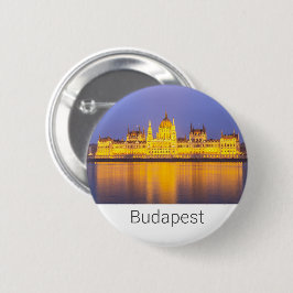 Boedapest Parliament Panorama Hungary Holiday Ronde Button 5,7 Cm