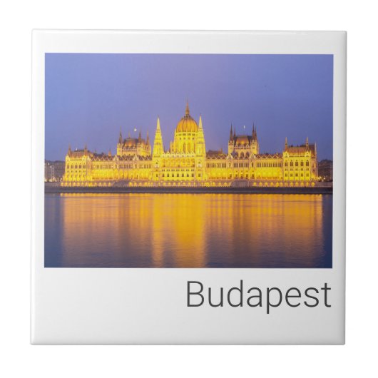 Boedapest Parliament Panorama Hungary Holiday Tegeltje (Voorkant)