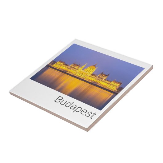 Boedapest Parliament Panorama Hungary Holiday Tegeltje (Zijkant)