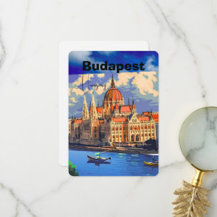 Boedapest Reisbriefkaart Kunst, Hongarije Reisbrie Bedankkaart