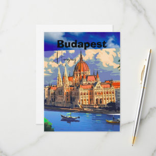 Boedapest Reisbriefkaart Kunst, Hongarije Reisbrie RSVP Kaartje