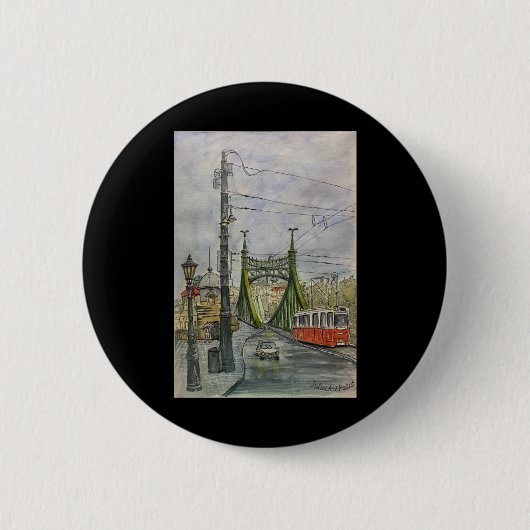 Boedapest Ronde Button 5,7 Cm (Voorkant)